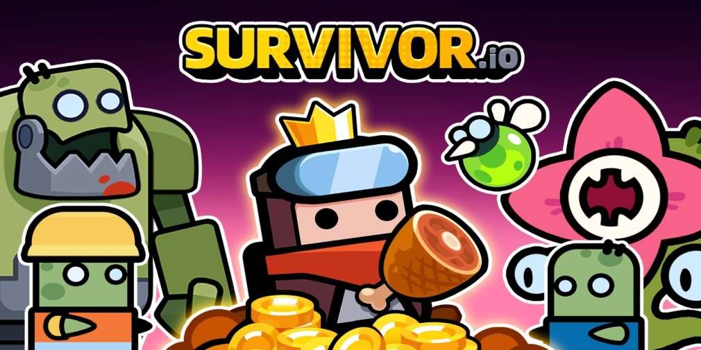 Boss harc jelenet Survivor.io játékban, ahol a játékos ügyesen kerüli a támadásokat.